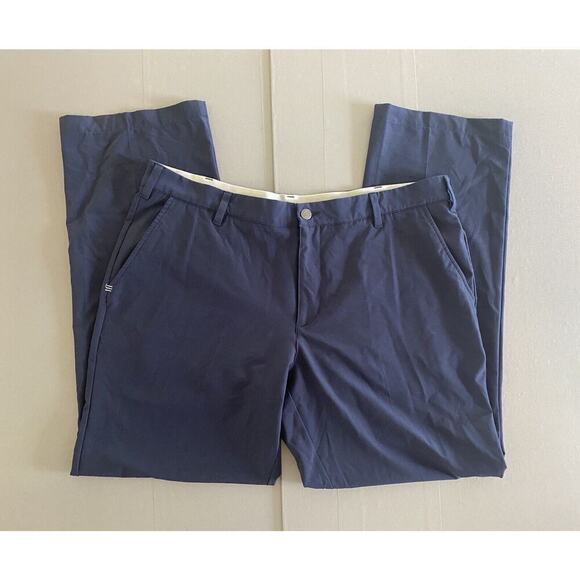 Adidas Pants Mens Size 38 x 32 Navy Stretch Golf - Picture 1 of 10